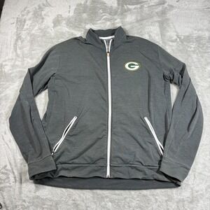 Green Bay Packers Nike Jacket Mens XXL Full Zip Dri Fit Sweatshirt On Field NFL